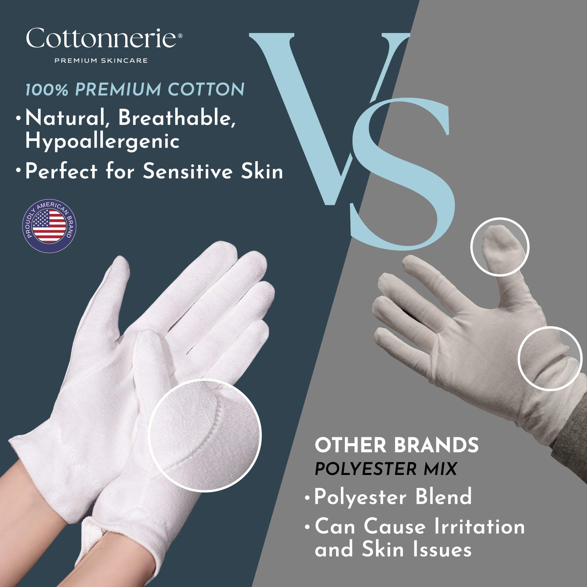 Cotton Moisturizing Gloves | Medium Touchscreen