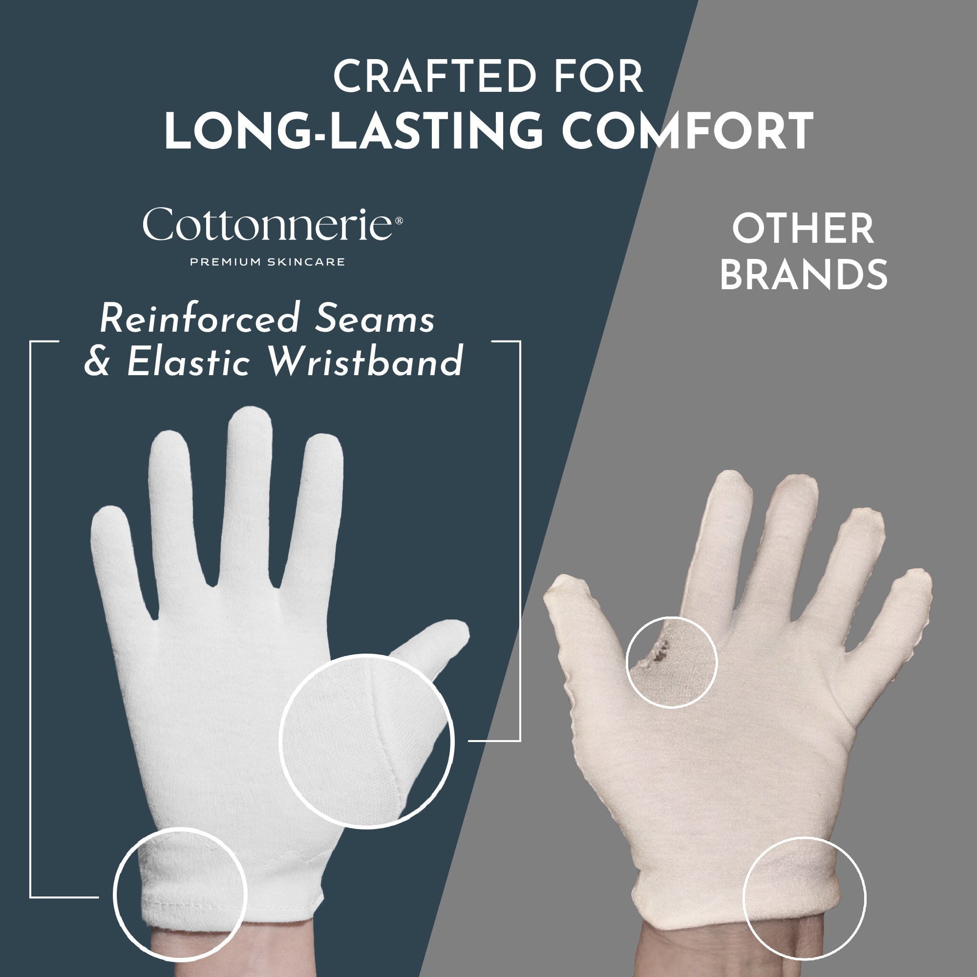 Cotton Moisturizing Gloves | Medium Touchscreen