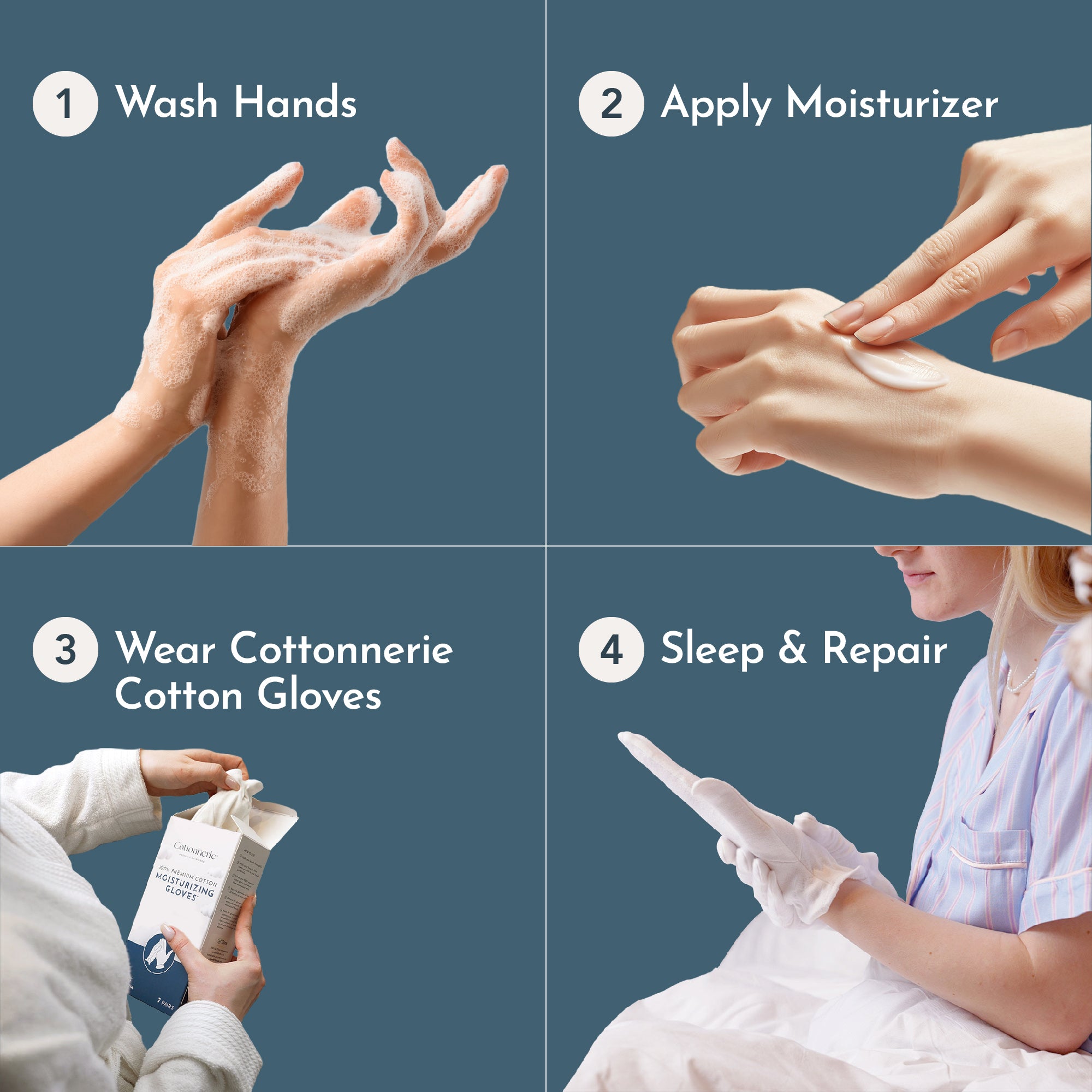 Cotton Moisturizing Gloves | Medium Touchscreen