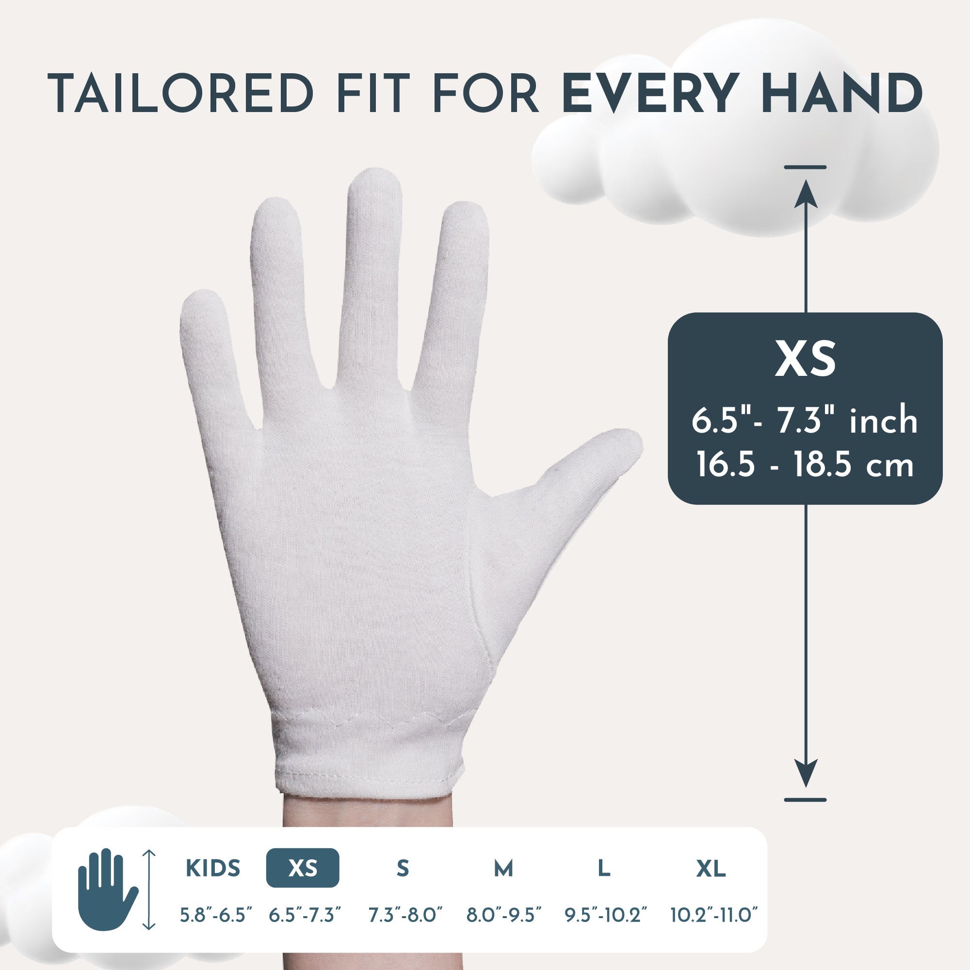 Cotton Moisturizing Gloves | XSmall