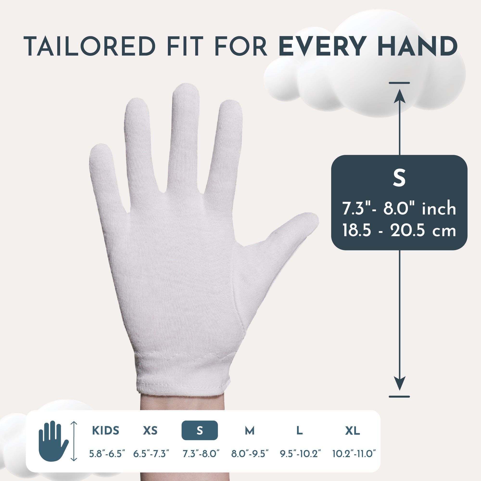 Cotton Moisturizing Gloves | Small