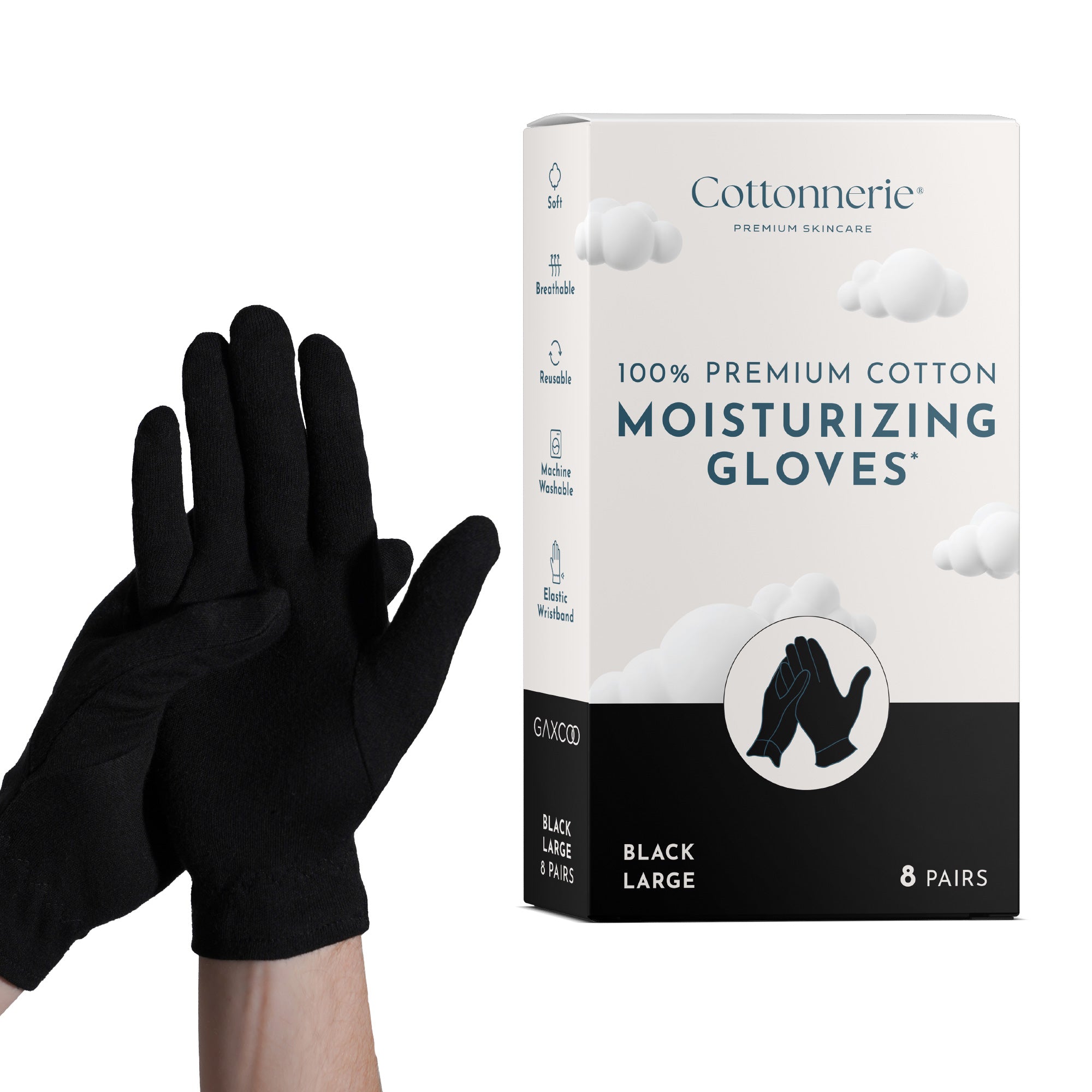 Cotton Moisturizing Gloves | Large