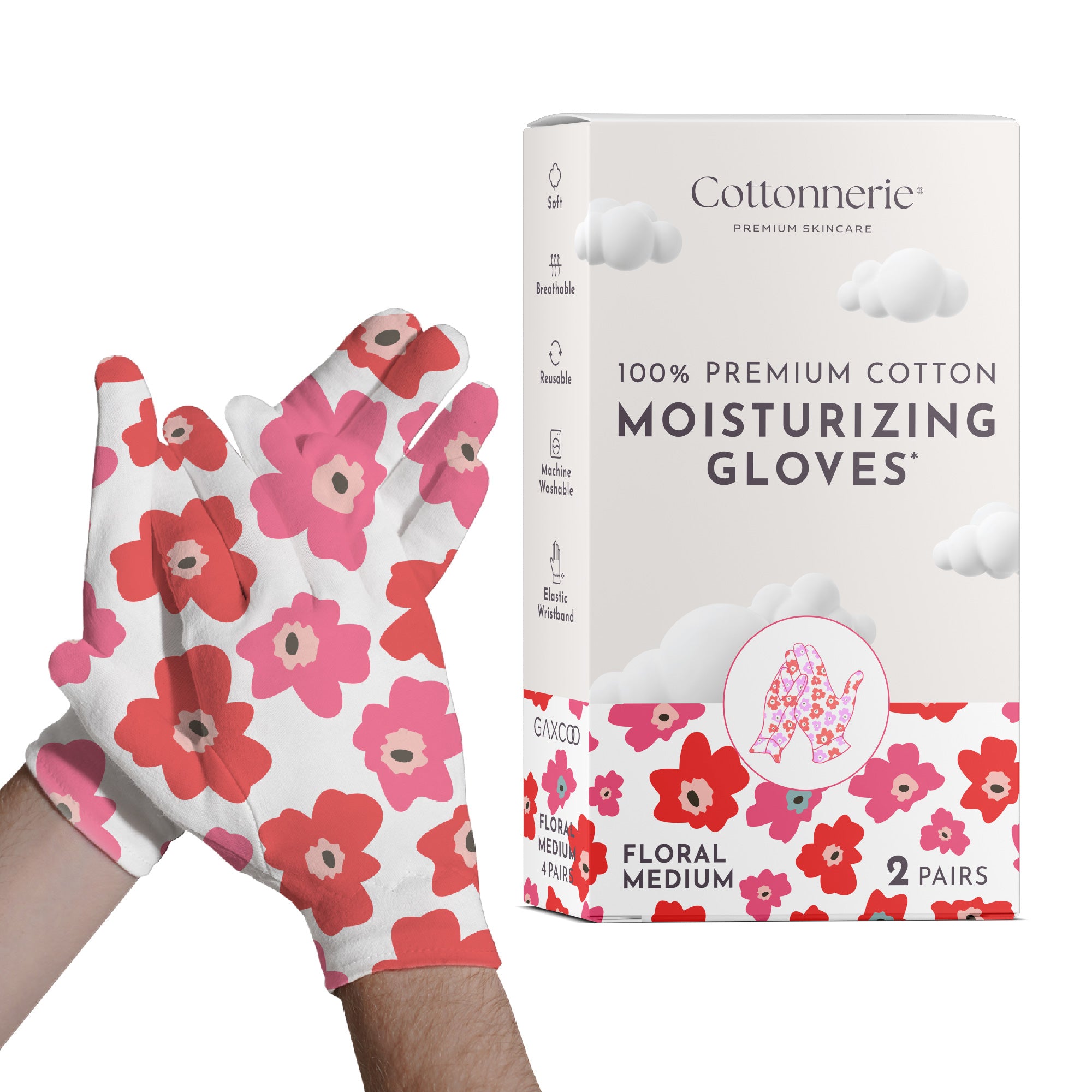 Cotton Moisturizing Gloves | Medium