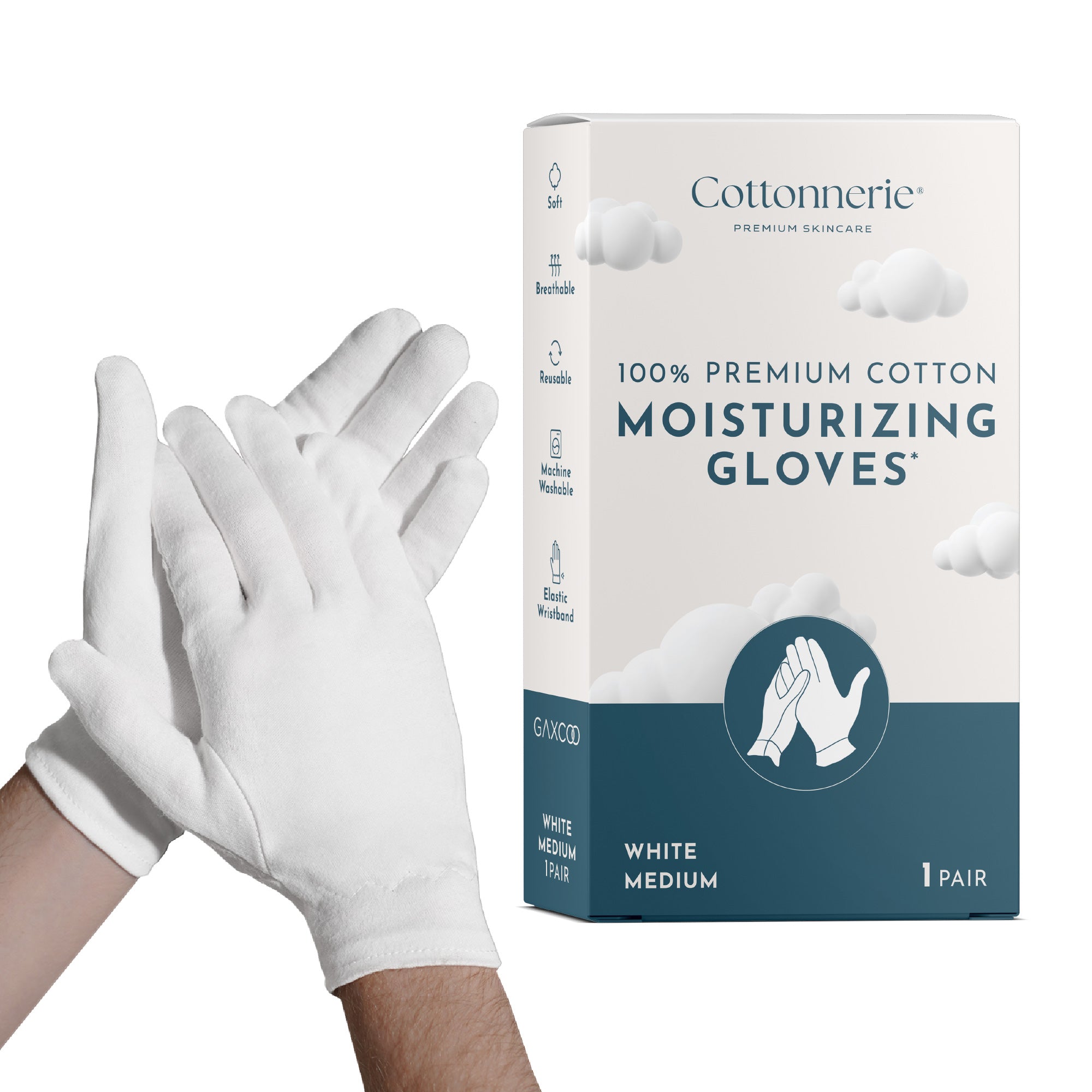Cotton Moisturizing Gloves  | Medium